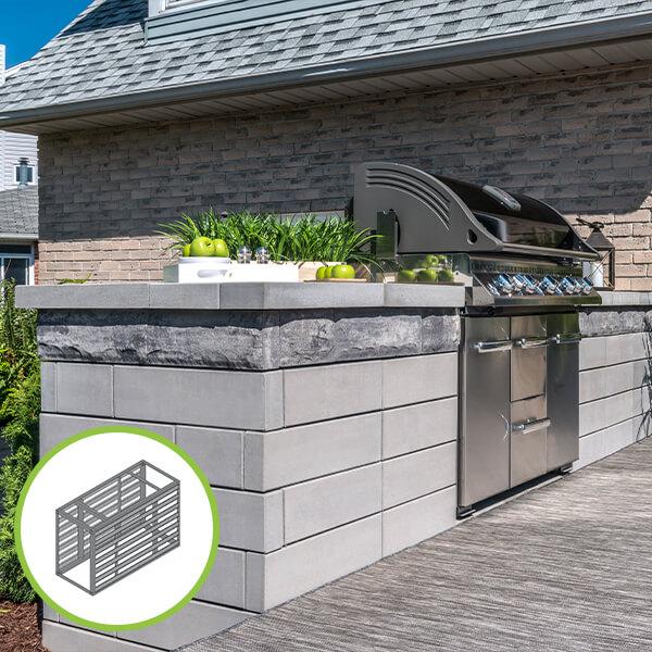 Modular outdoor kitchen base