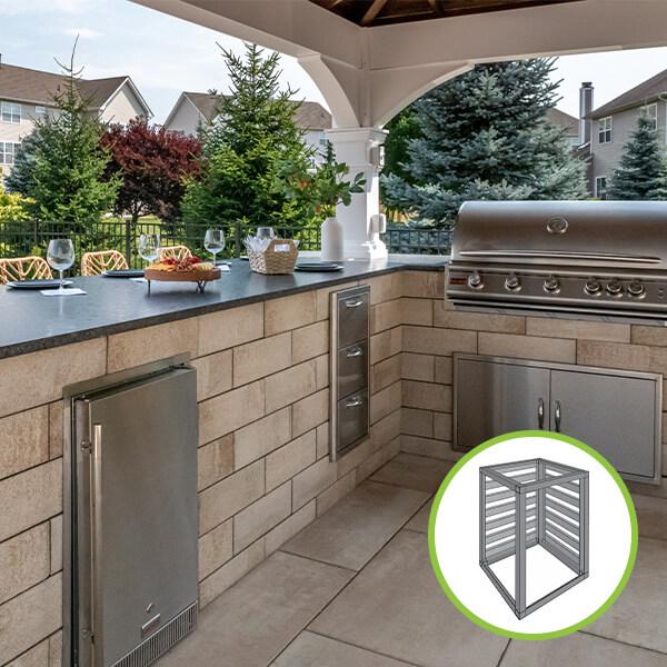 modular outdoor kitchen corner