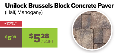 Unilock Brussels Block Mahogany Half 12% off