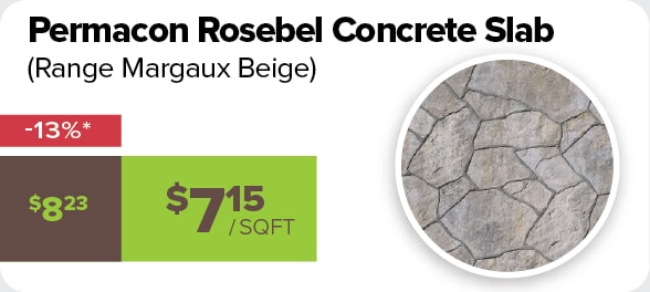 Permacon Rosebel Range Margaux Beige Slab 13% off