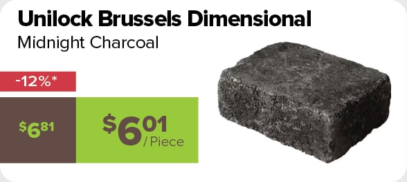Unilock Brussels Dimensional Midnight Charcoal 12% off