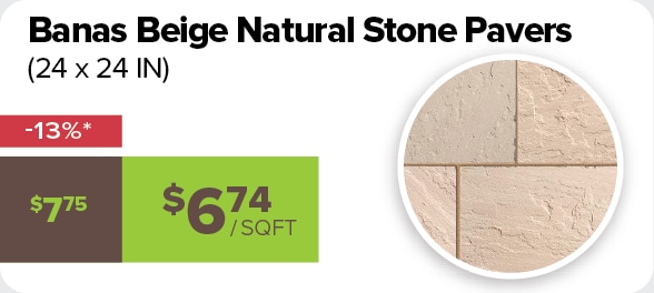 Banas Beige 24 x 24 Paver 13% off