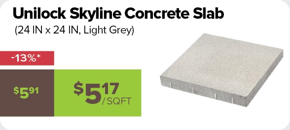 Unilock Skyline 24x24 Light Grey 13% off