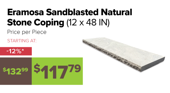 Eramosa Sandblasted Natural Stone Coping 12% off