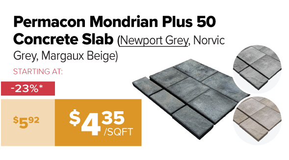 Permacon Mondrian Plus 50 Slab 23% off