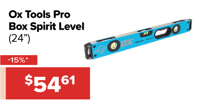 Ox tools pro box spirit level 24in 15% off