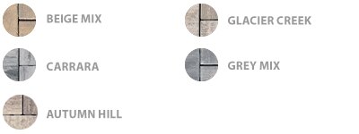 Beige Mix, Glacier Creek, Grey Mix, Carrara