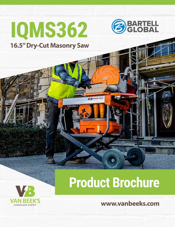 bartell global iQMS362 16.5 dry-cut masonry saw product brochure