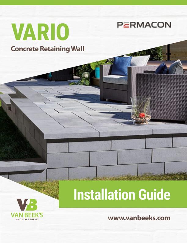 Permacon Vario Concrete Retaining Wall Installation Guide